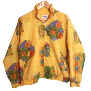 Vintage 80s Darlyn Lightweight Jacket USA Made Abstract Print Women's M